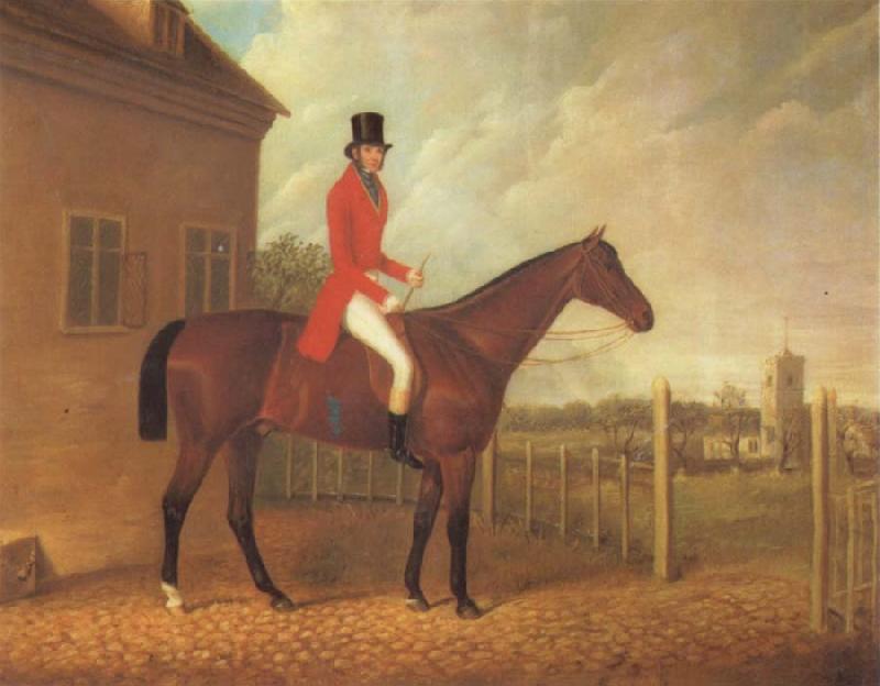 David Dalby Lord Bolton on a Bay Hunter oil painting image